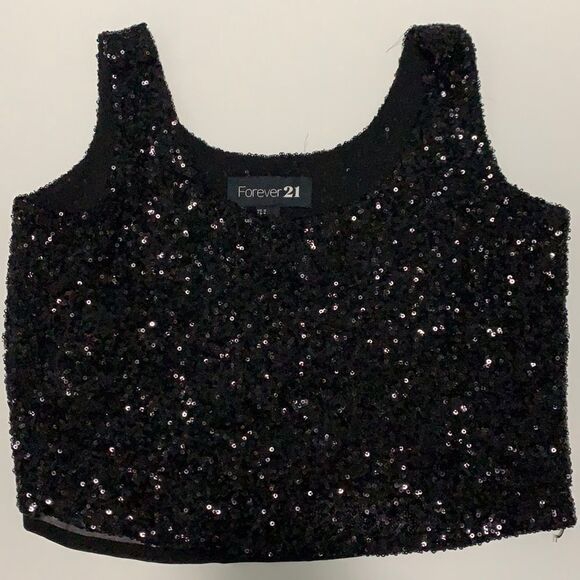 𝅺🌟FOREVER 21 Sequin Cropped Top🌟 - Picture 1 of 7